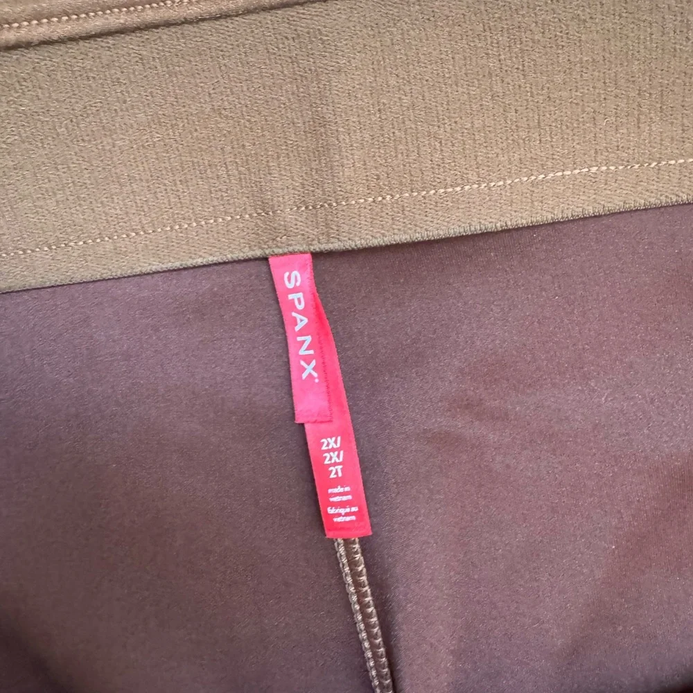 SPANX suede Brown Boot Cut Pants - Picture 3 of 4